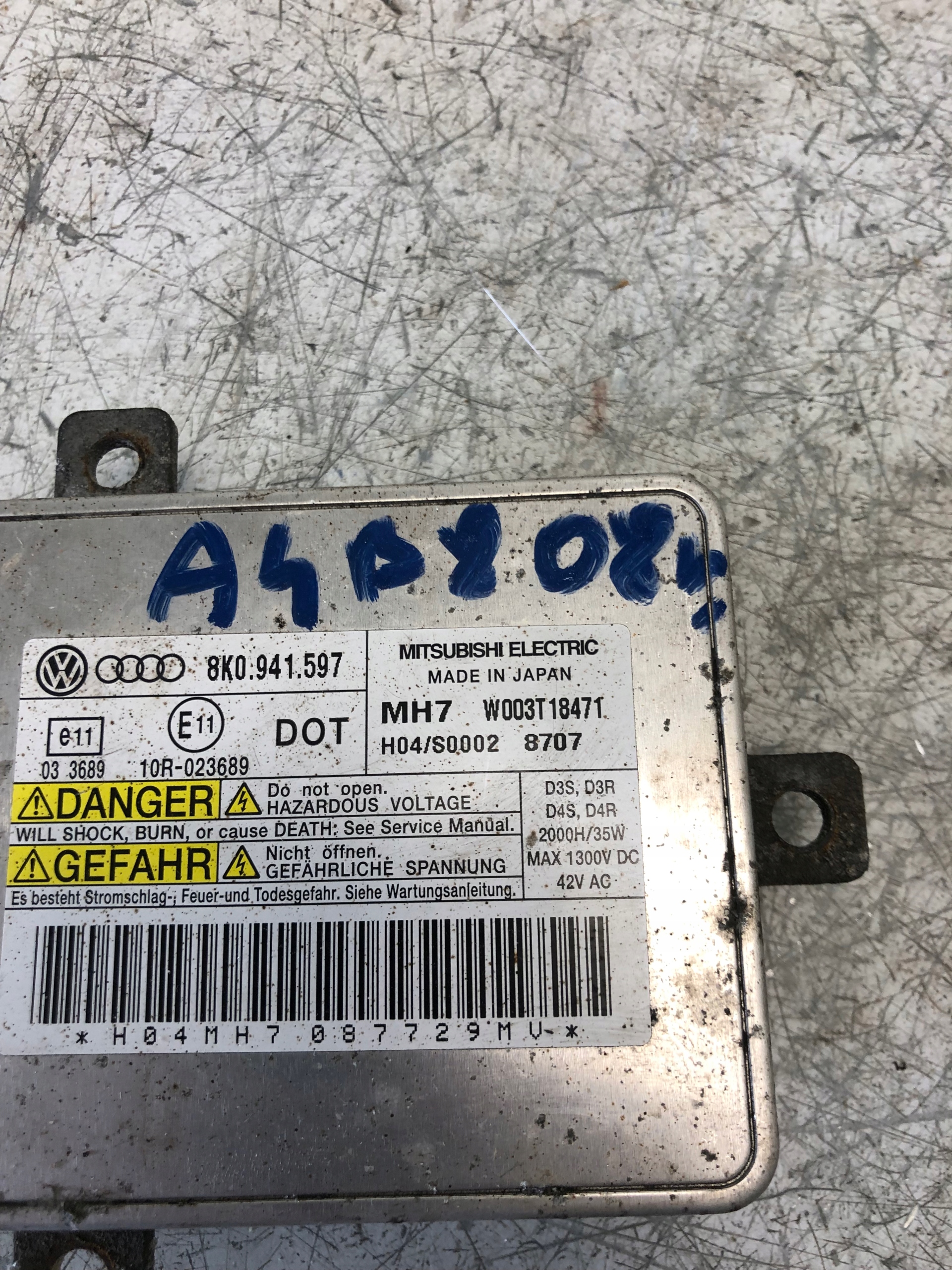 control unit XENON AUDI A4 B8 8K0941597