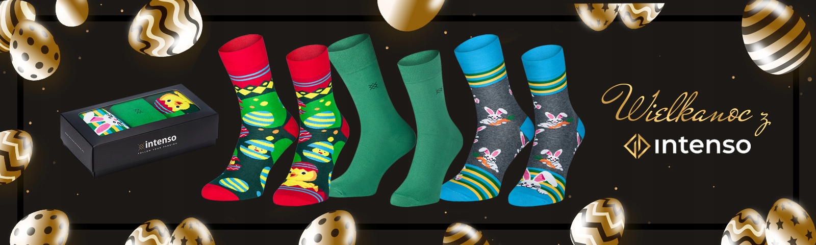 SKARPETKI DAMSKIE WIELKANOCNE 3-PAK PREZENT 35-37 Wzór dominujący inny wzór