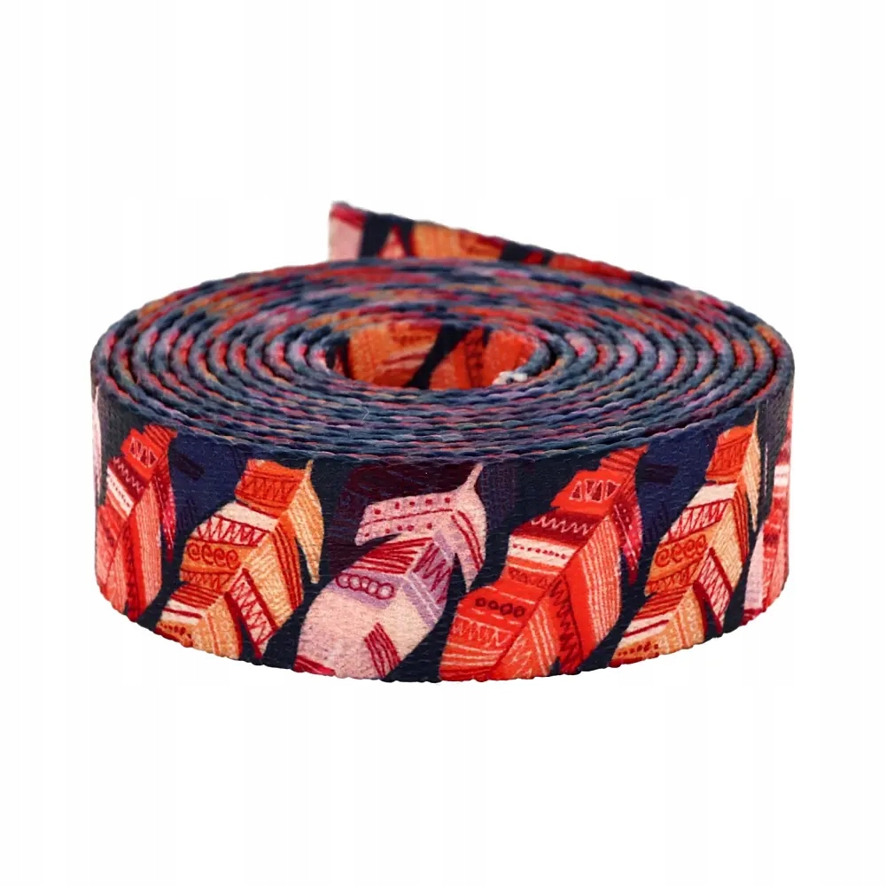 Popruh s potiskem Sublimace Leaves 48 m hladká 1,3 mm 20 mm