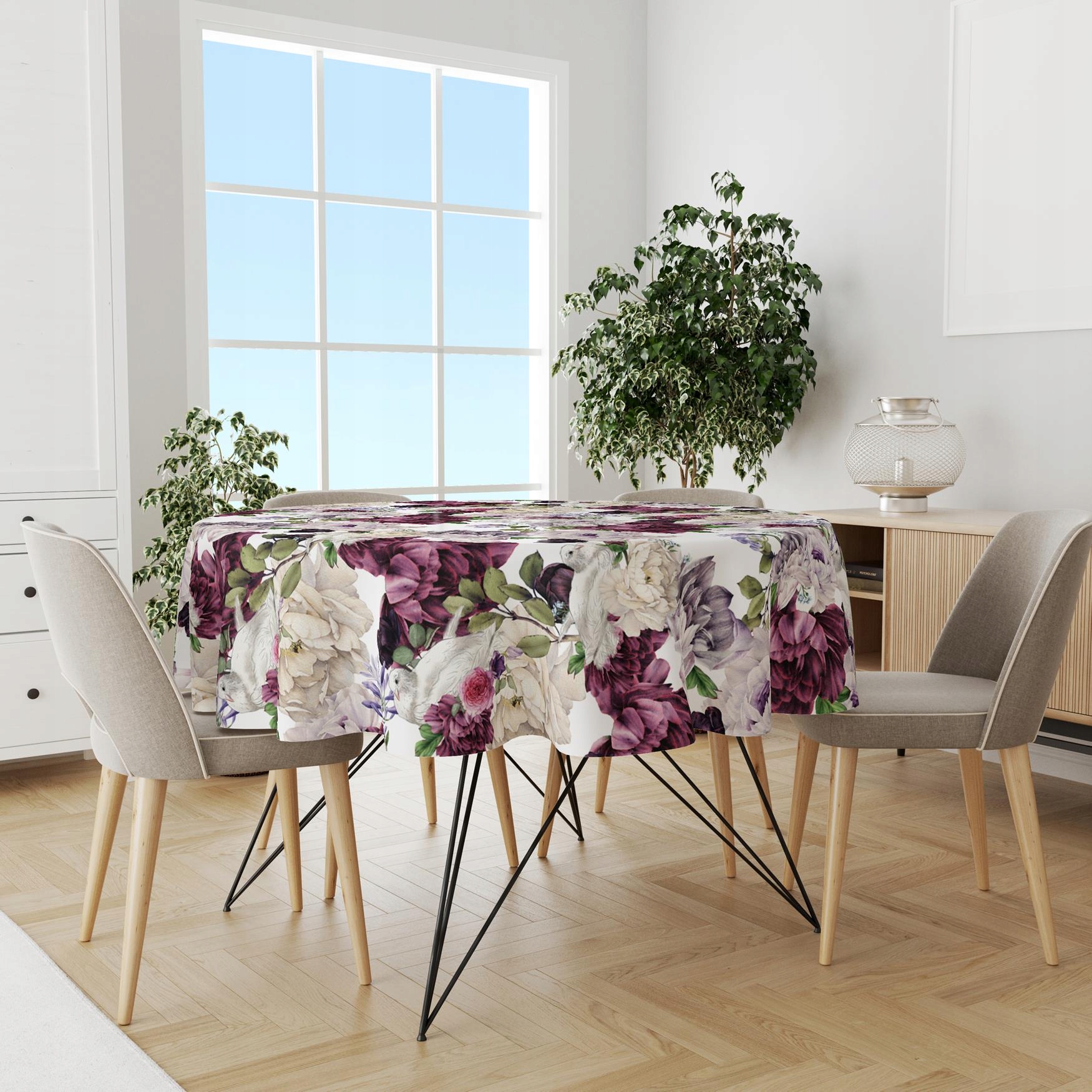 OBRUS OKRĄGŁY NA STÓŁ DEKORACYJNY 150 WZÓR KOŁO 080 Typ obrus