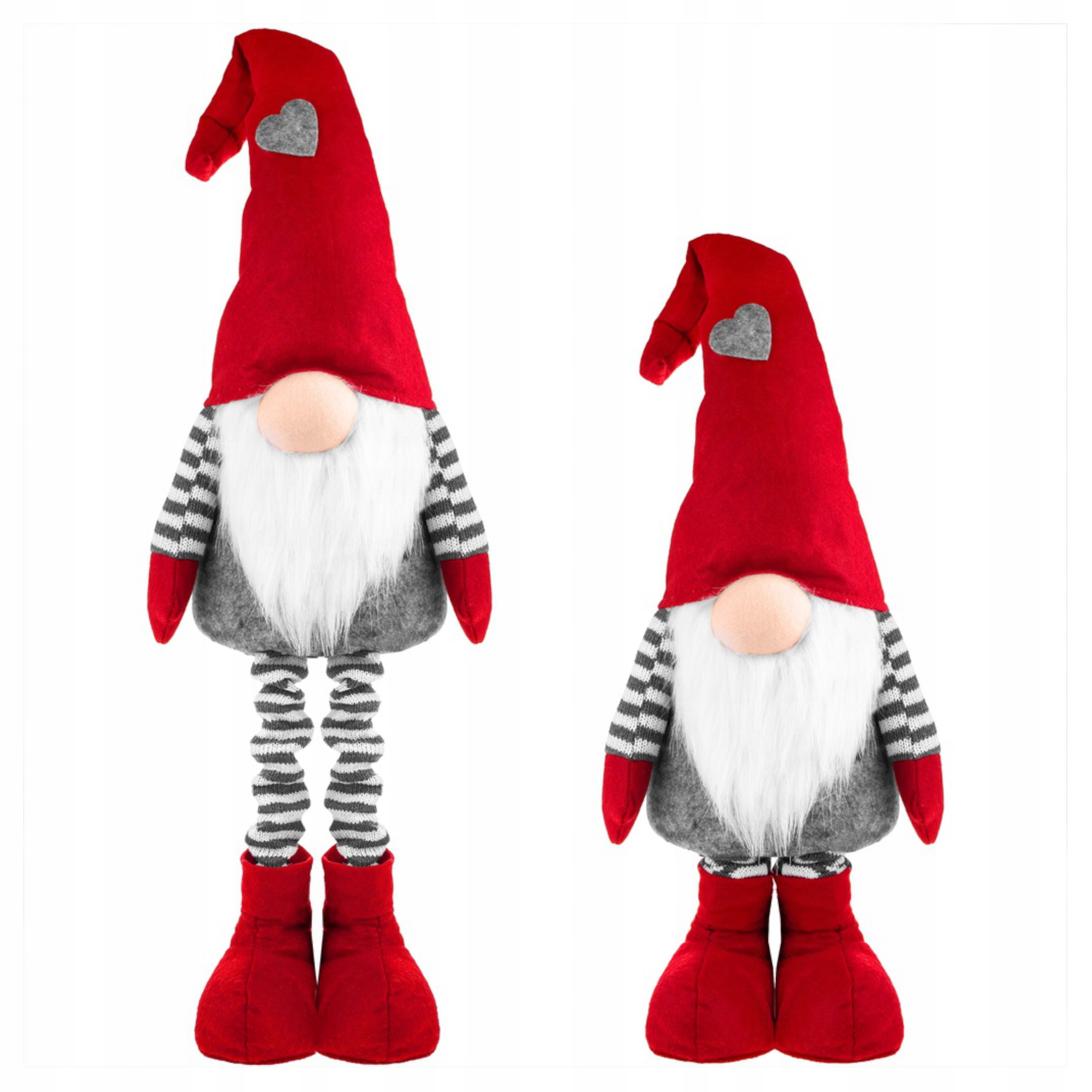 Skrzat świąteczny 110-160cm, krasnal na teleskopowych nogach, gnom.  Traduisez en français : Lutin de Noël de 110 à 160 cm, nain sur des pieds  télescopiques, gnome.