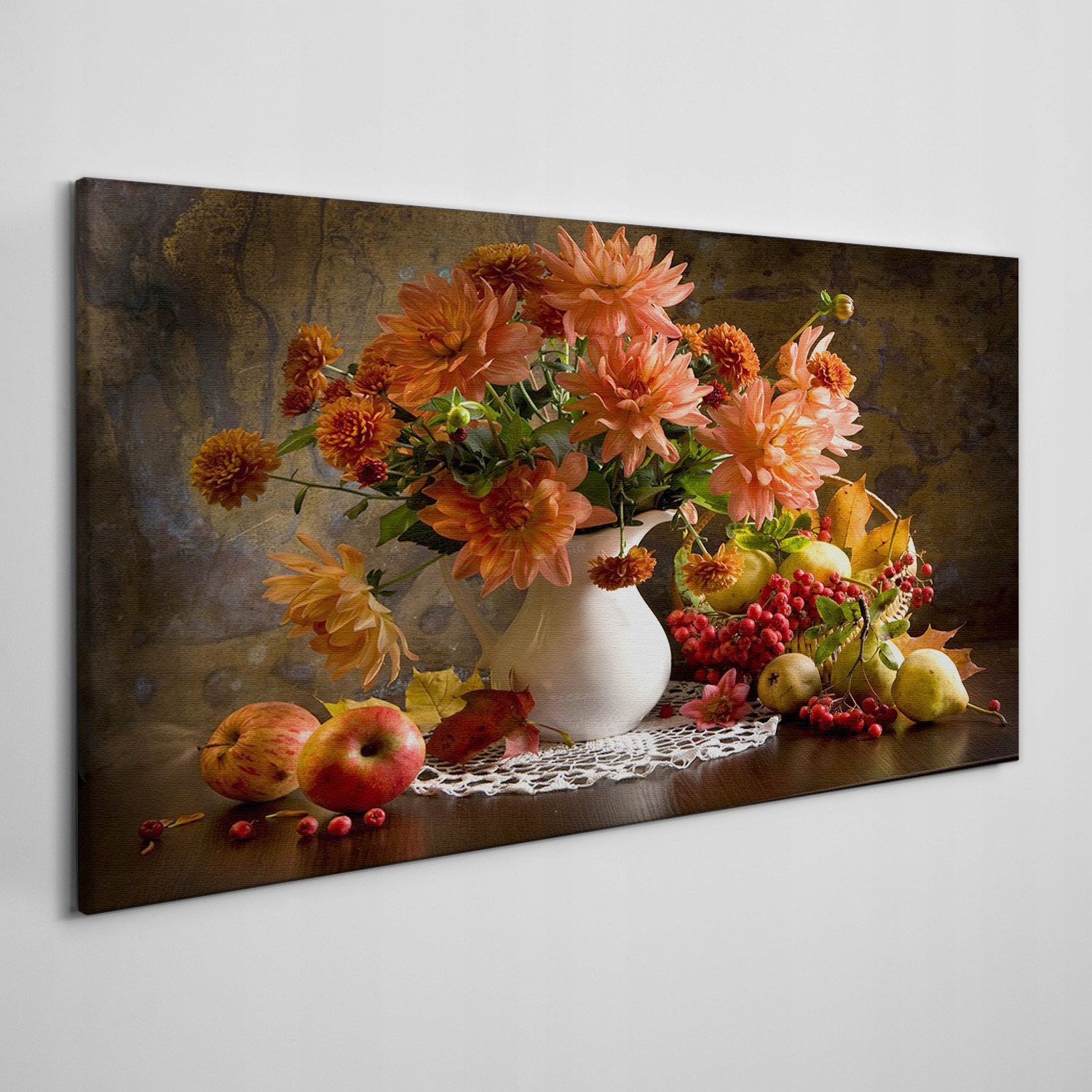 

Obraz na płótnie Malarstwo kwiaty owoce 140x70 cm