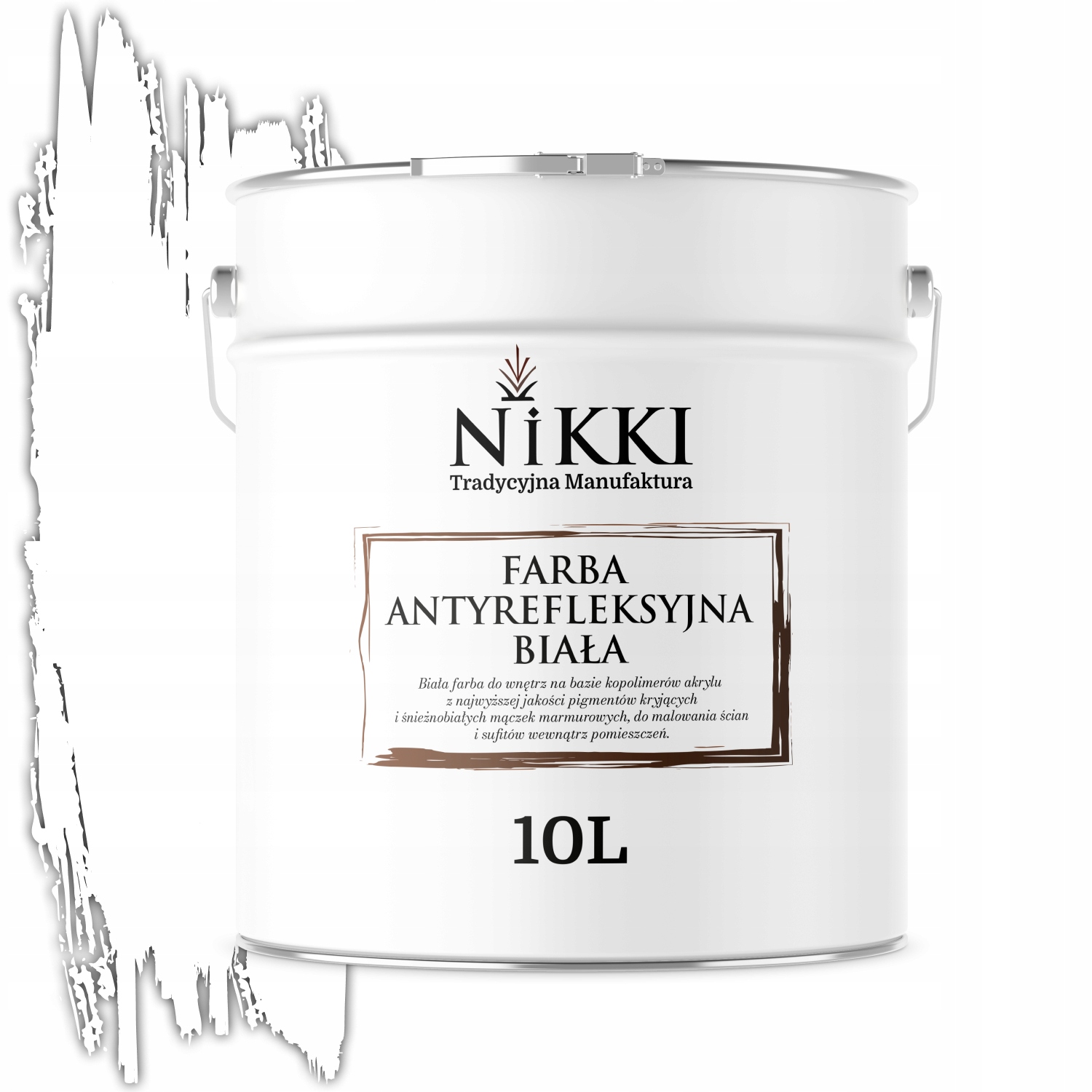 Antyreflexná Biela Snežná Biela Biela Na Stenu Stropu 10L