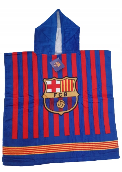 FC BARCELONA PONCHO RĘCZNIK Kąpielowy Ponczo Marka Carbotex