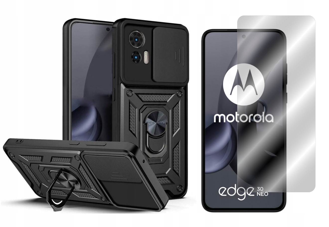 

Etui do Motorola Edge 30 Neo 5G Cshield Ring+SZKŁO