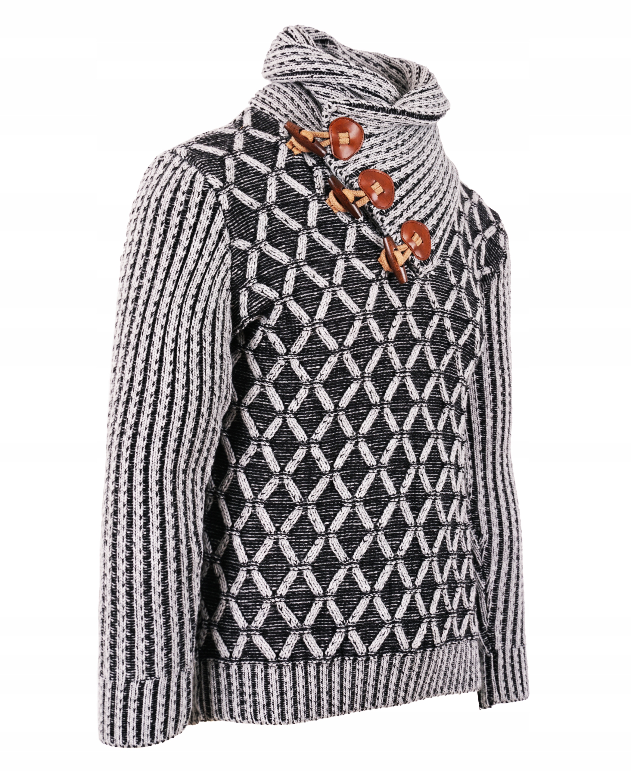 SWETER WEŁNIANY ZIMOWY MĘSKI GRUBY CIEPŁY GOLF 3XL Rozmiar 3XL