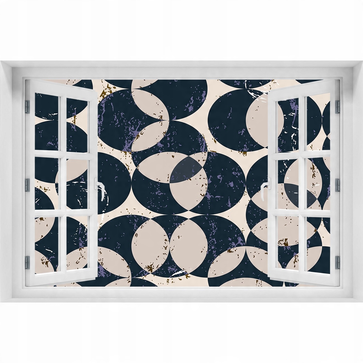 

3D Okno Naklejka na ścianę Geometryczne tło 90x60