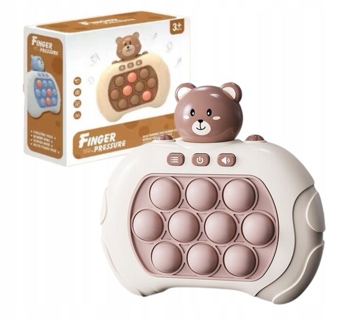 GRA DLA DZIECI ZRĘCZNOŚCIOWA POP IT PRO ANTYSTRESOWA ELEKTRYCZNA DŹWIĘKI Wiek dziecka 4 lata +