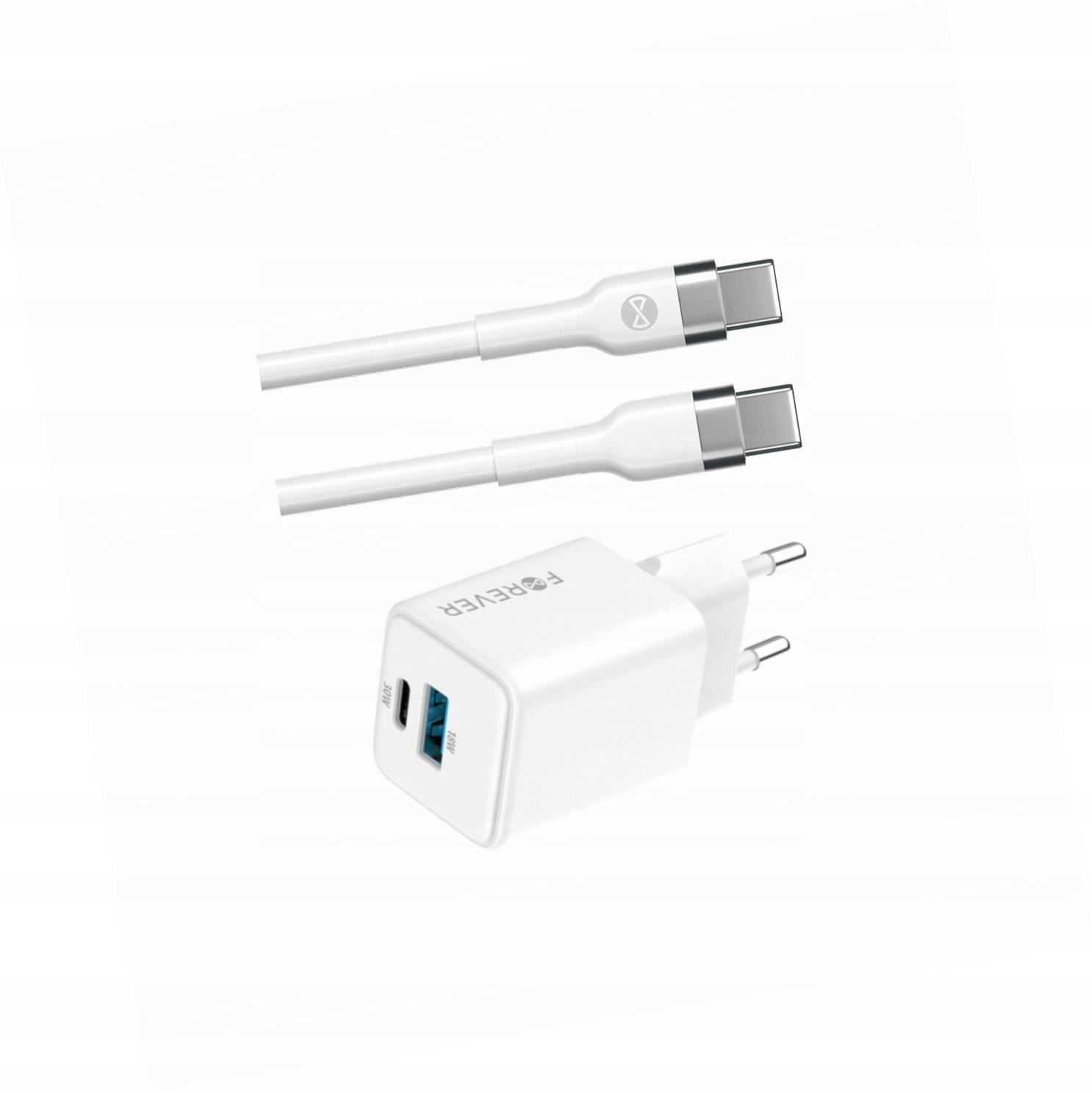 Szybka ładowarka GaN 30W 2 wejścia długim z kablem 2m do Samsung A32 4G