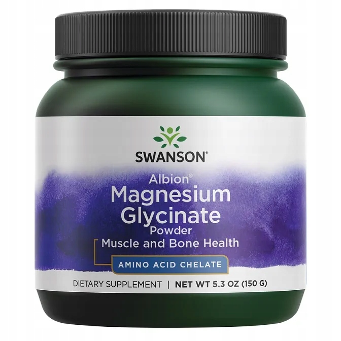 Swanson Chelatowany Glicynian Magnezu Proszek 150g