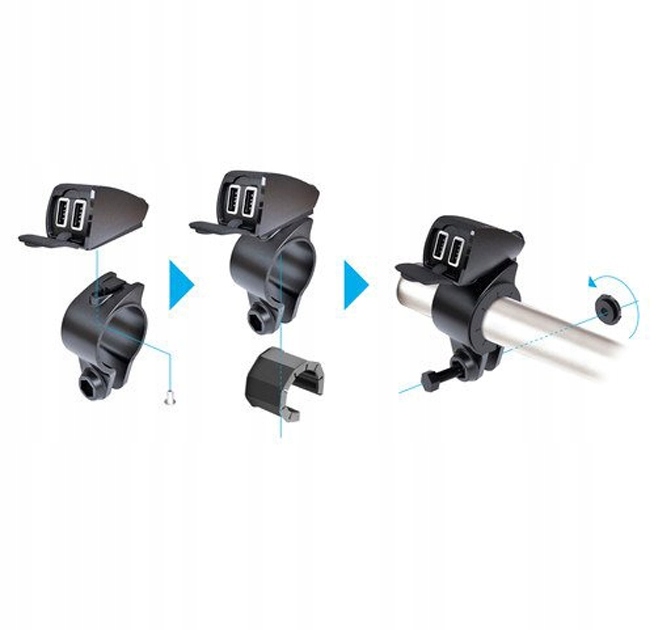 2xUSB Fix Trek зарядное устройство водонепроницаемая лампа