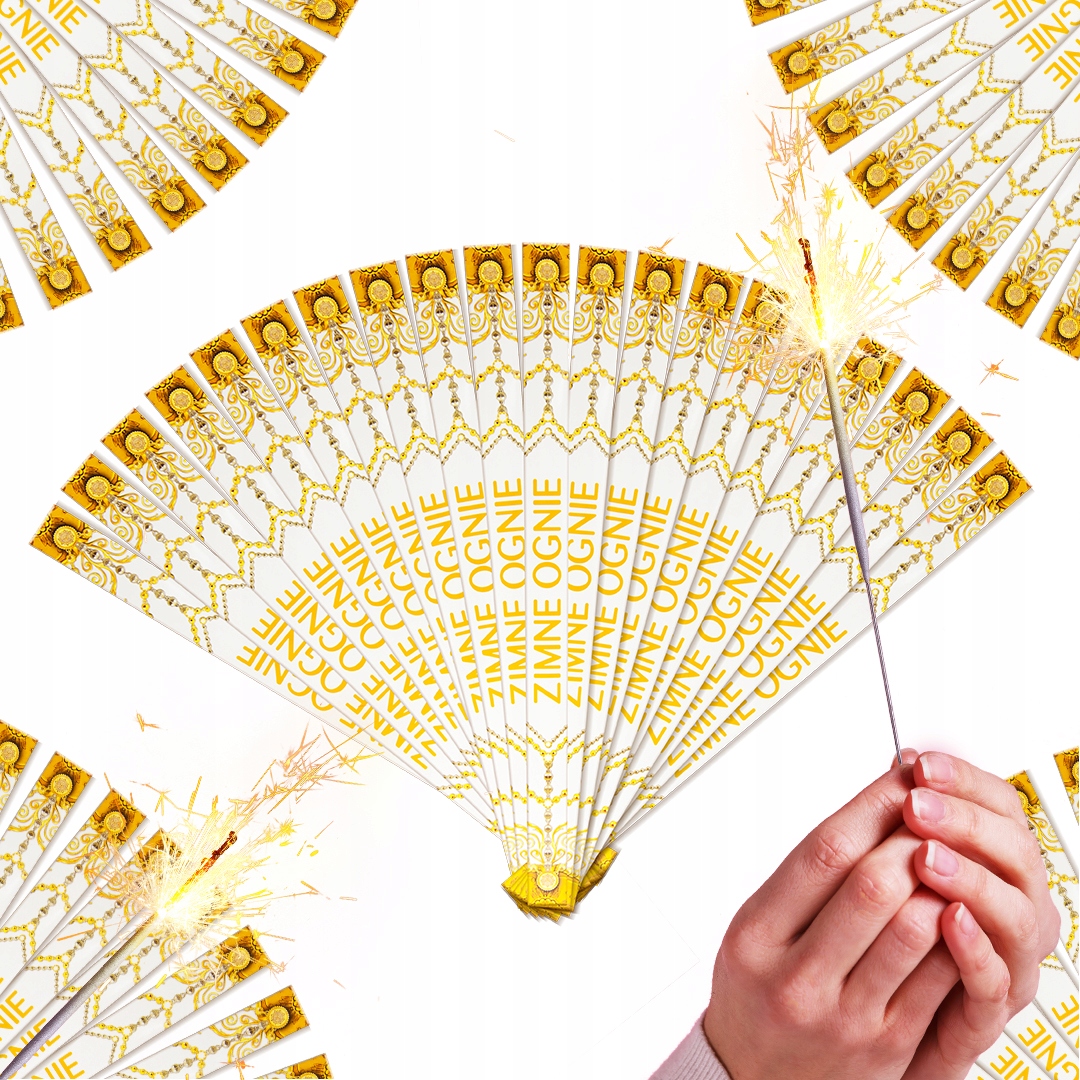 MEGA DŁUGIE ZIMNE OGNIE 70 CM - 120 SZT WESELE aż 150 SEKUND SPALANIA