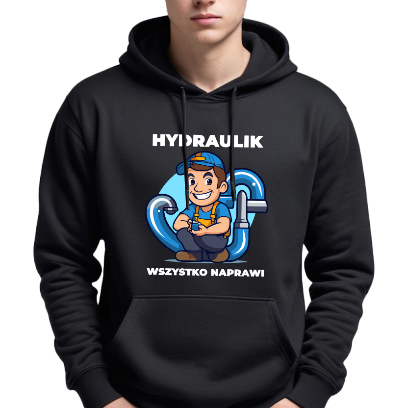 Mikina S Kapucí Hydraulik Vše Opraví Dárek Pro Instalatéra Vel L