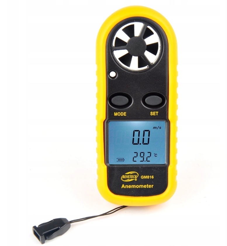ANEMOMETR WIATROMIERZ MIERNIK TEMPERATURY I PRĘDKOŚCI WIATRU Marka Benetech