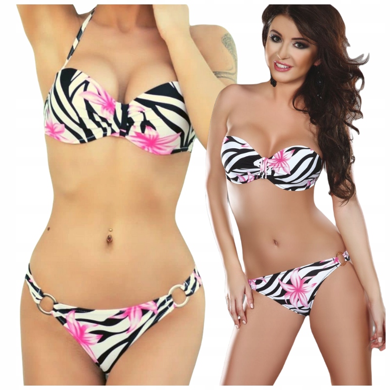 

Strój dwuczęściowy kolorowy bikini Kostium L
