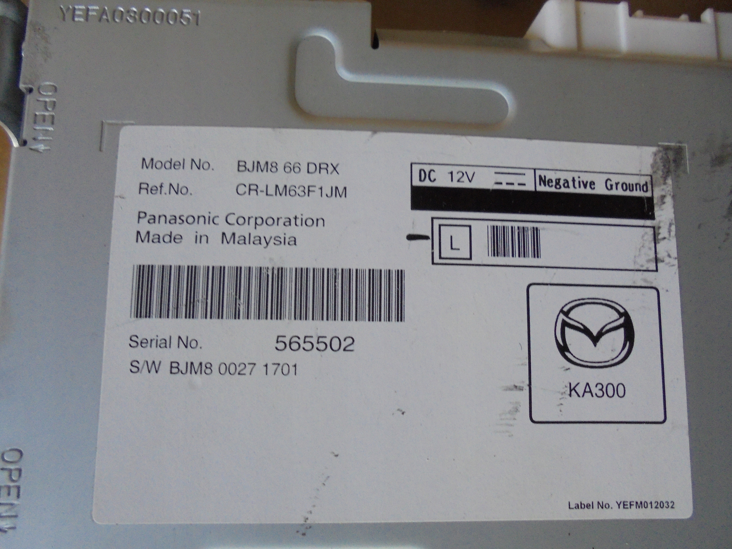 Mazda 3 Sterownik radia Bose BJM866DRX Producent Mazda OE