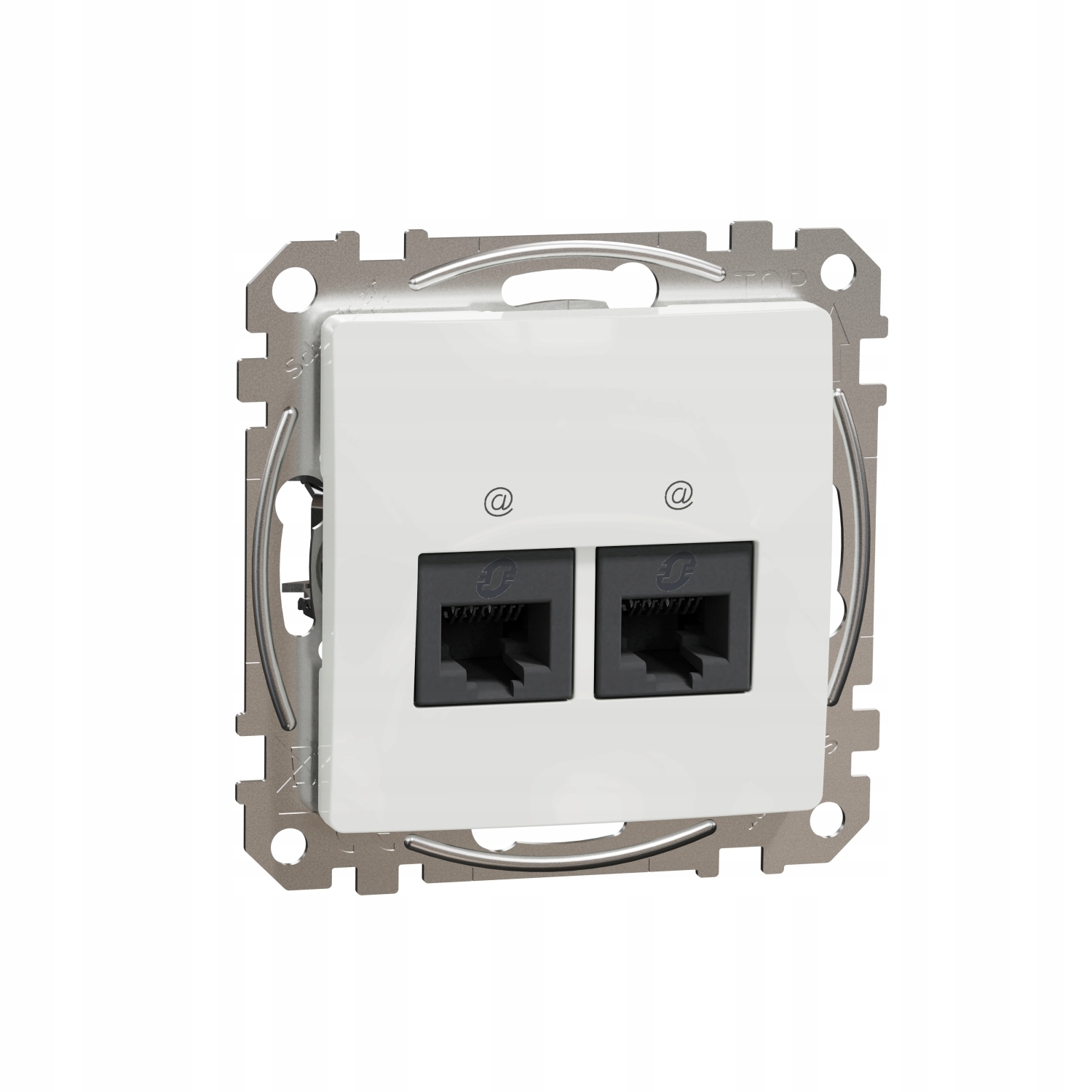 

Gniazdo komputerowe podwójne RJ45 5e białe Sedna