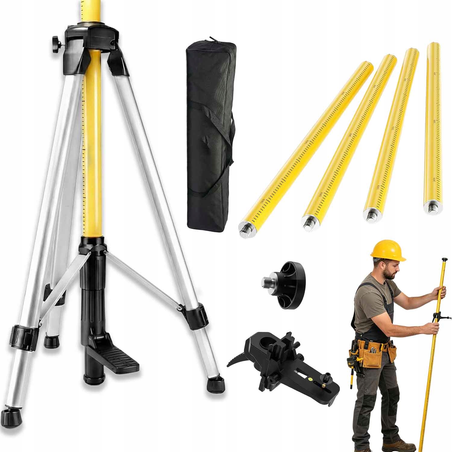 Stativ Pro Křížový Laser Vodováhy Tripod 300 cm 5/8" Libella