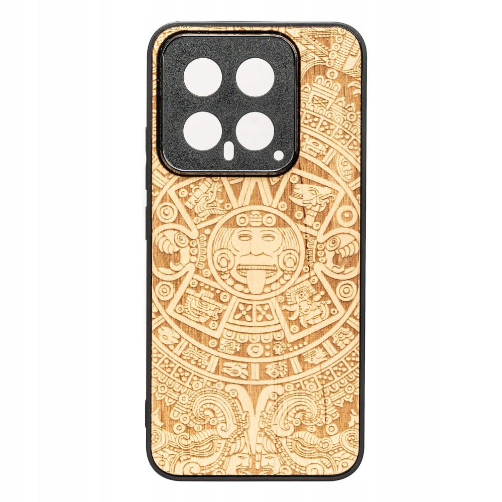 Dřevěné Pouzdro Bewood pro Xiaomi 14 Kalendář Aztécký Aniegre