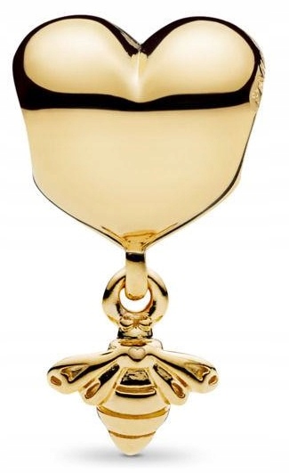 Zlatý přívěsek Srdce Včela stříbro 925