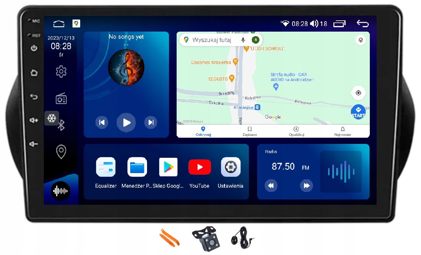 Rádio Android Nawgácia Qled Carplay Lte Gps 128GB Fiat Fiorino Qubo 07-17