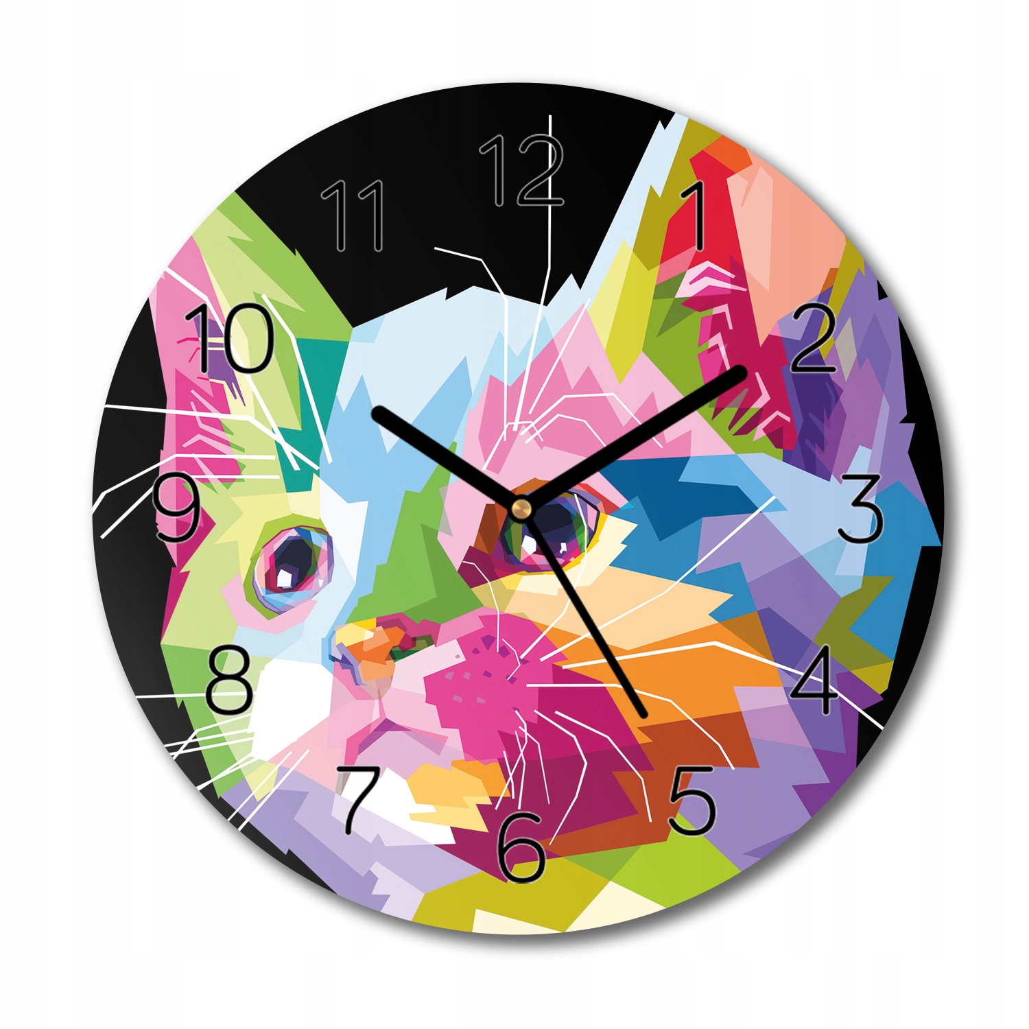 

foto-zegar Kot styl pop art do salonu fi 30 z foto