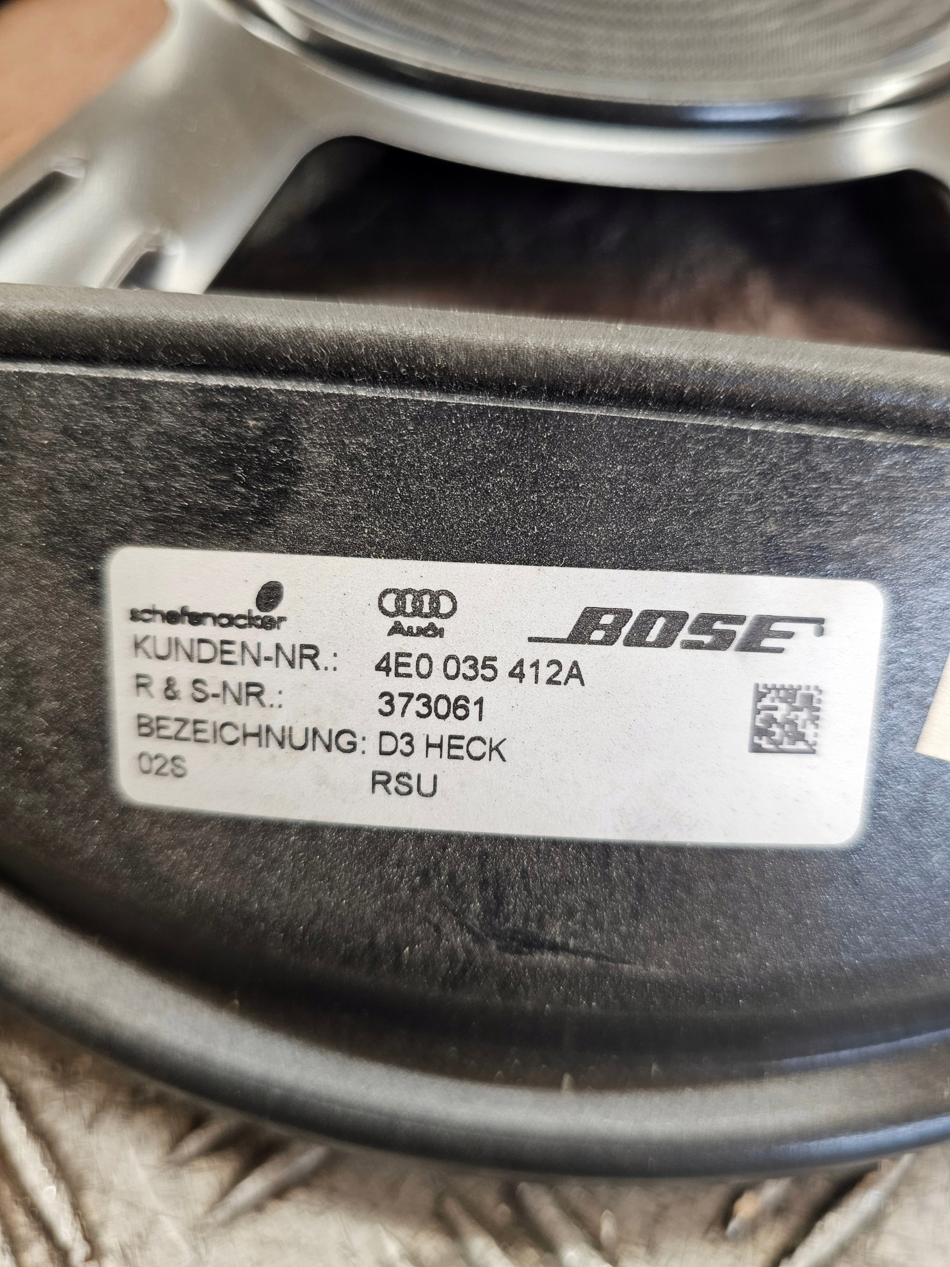 speaker subwoofer bose Audi OE 4E0035412A