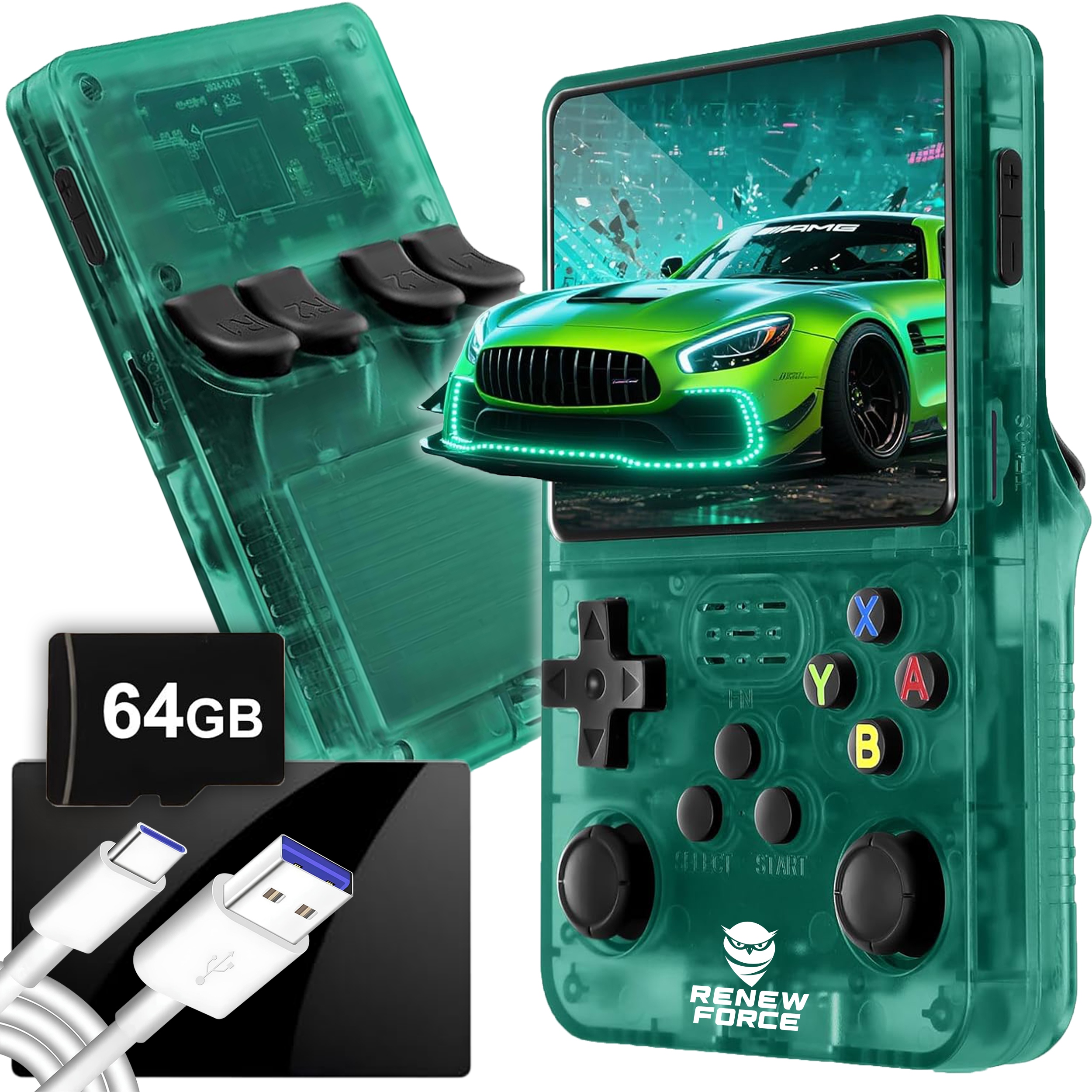 Přenosná konzole Retro R36S Originál 20 000 Her ArkOS 2.0 Nejlepší v2
