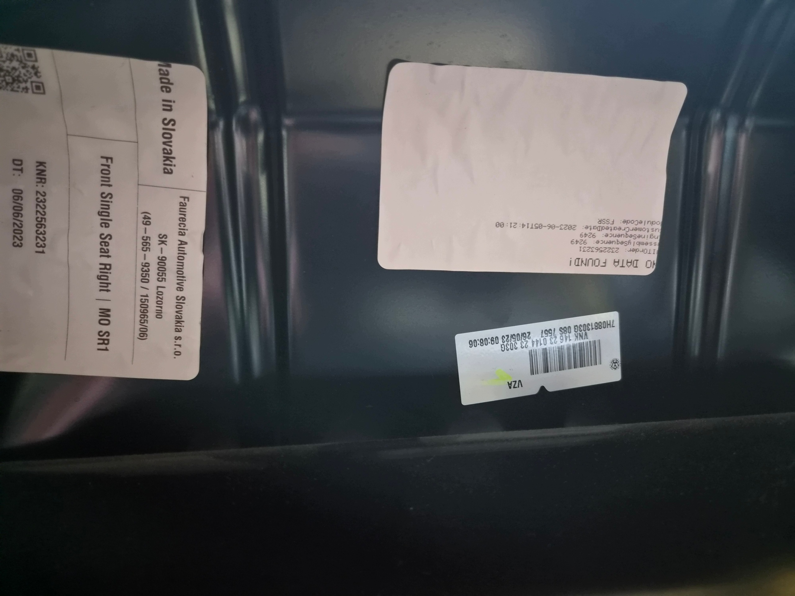 sedačka spolujezdce předek VW T6 pravý pasazer pojedynczy