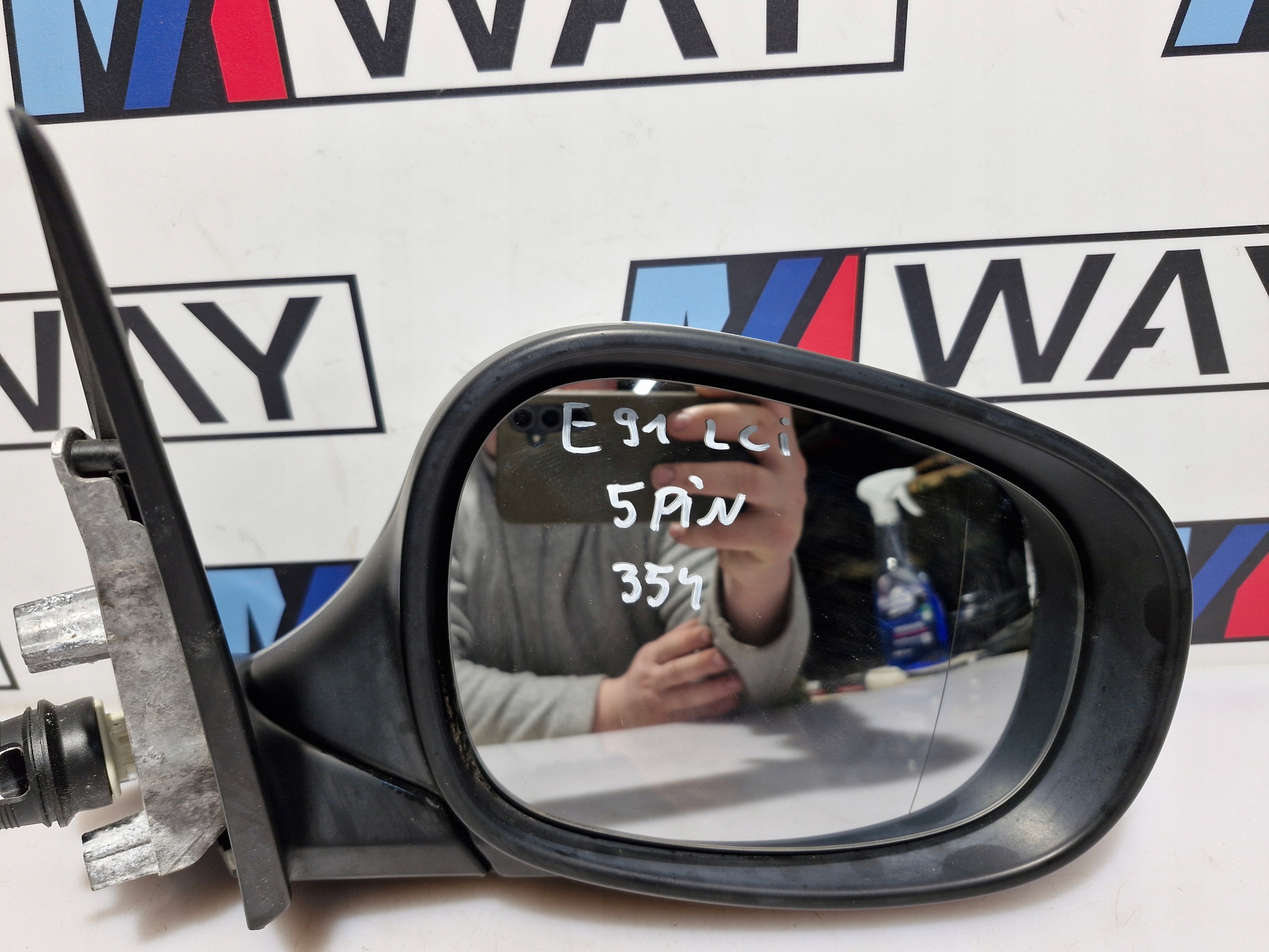 BMW 3 E90 E91 LCI mirror right 5PIN EUROPA original 354 TITANSILBER