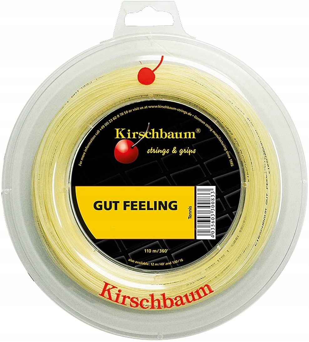 Tenisový výplet Kirschbaum Gut Feeling 1,30 mm 110 metrů dlouhý!
