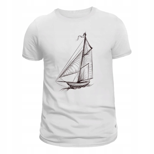 Sail Boat Męski T-shirt Biały 3XL