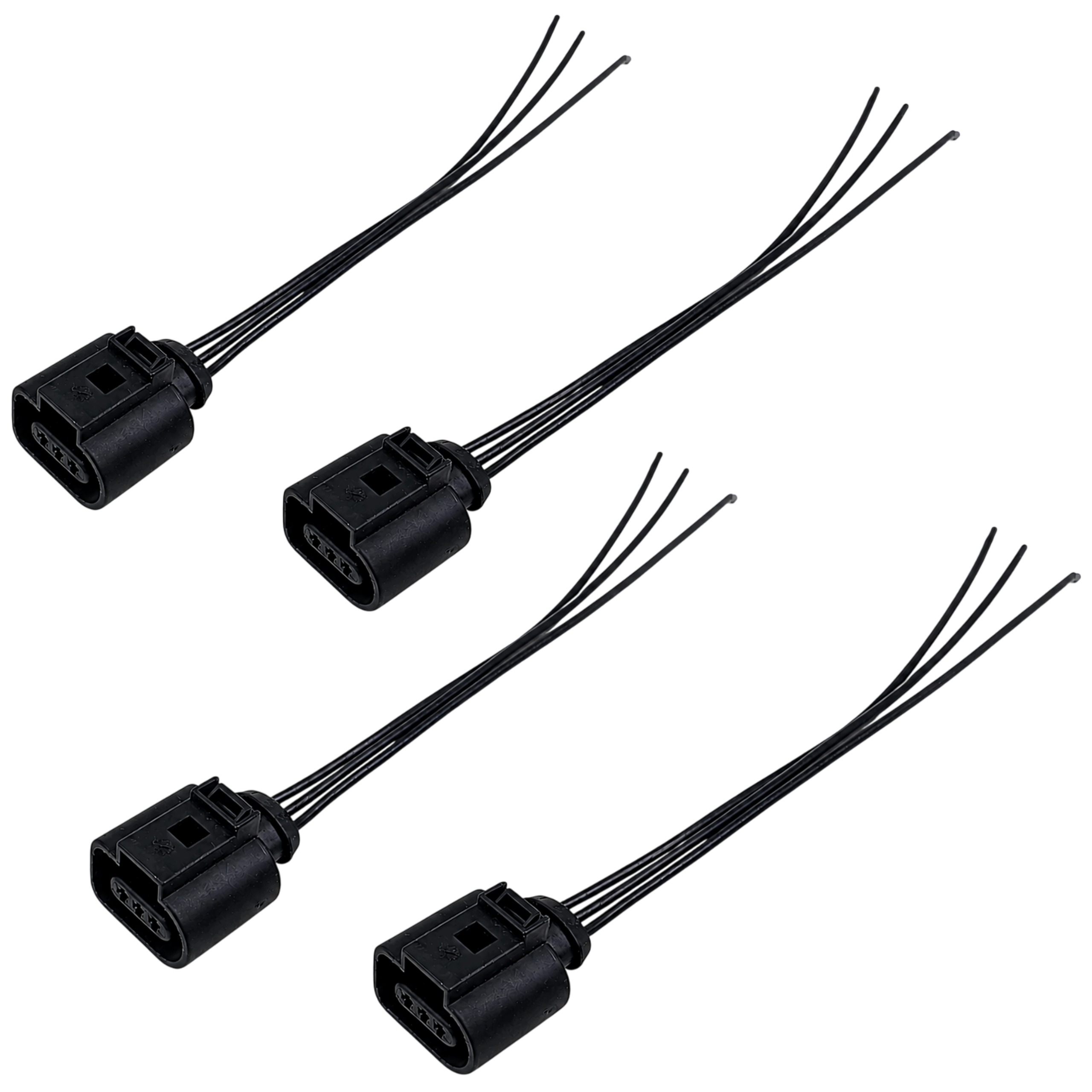 Zástrčka 3 Pin Senzor Zpětného Chodu Parkování Audi Skoda Vw Seat Sada 4 Kusů