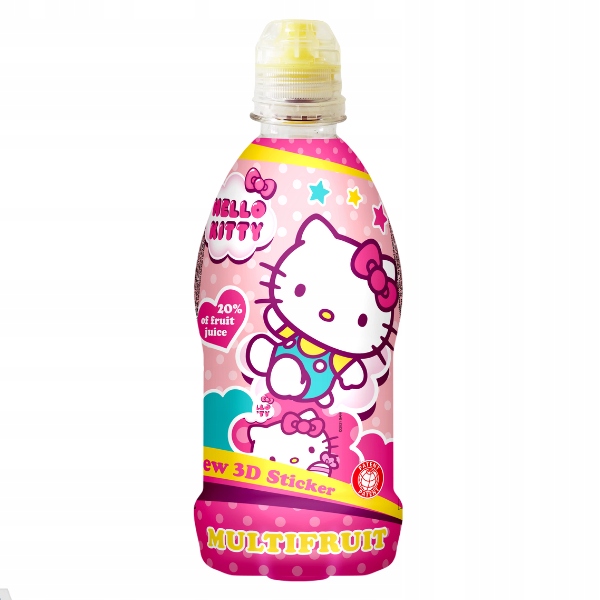 Levně Vitamizu Hello Kitty Víceovocný nápoj s nálepkou 350 ml 12 kusů