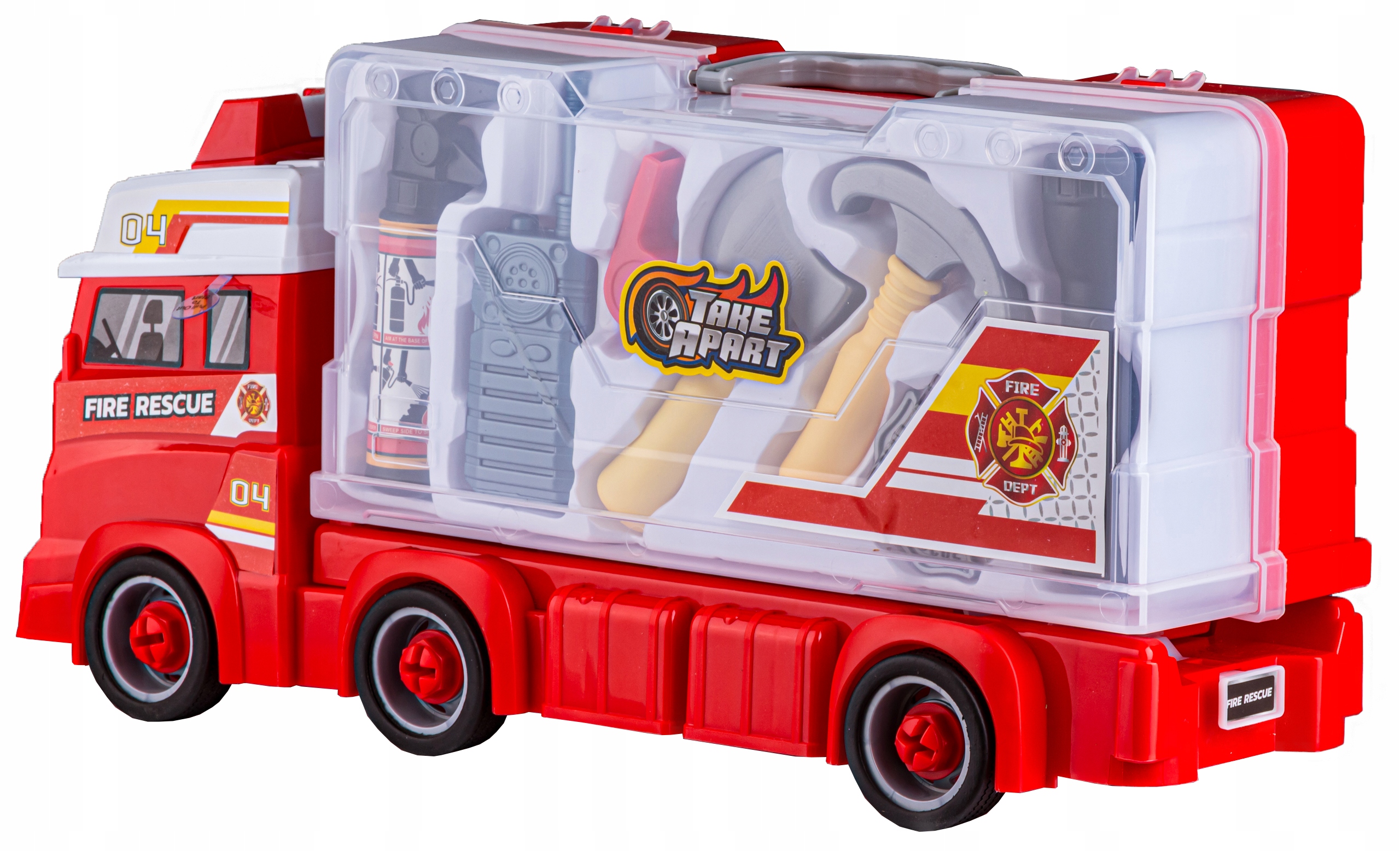 CIĘŻARÓWKA STRAŻ POŻARNA DO ROZKRĘCANIA AKCESORIA Seria Samochody