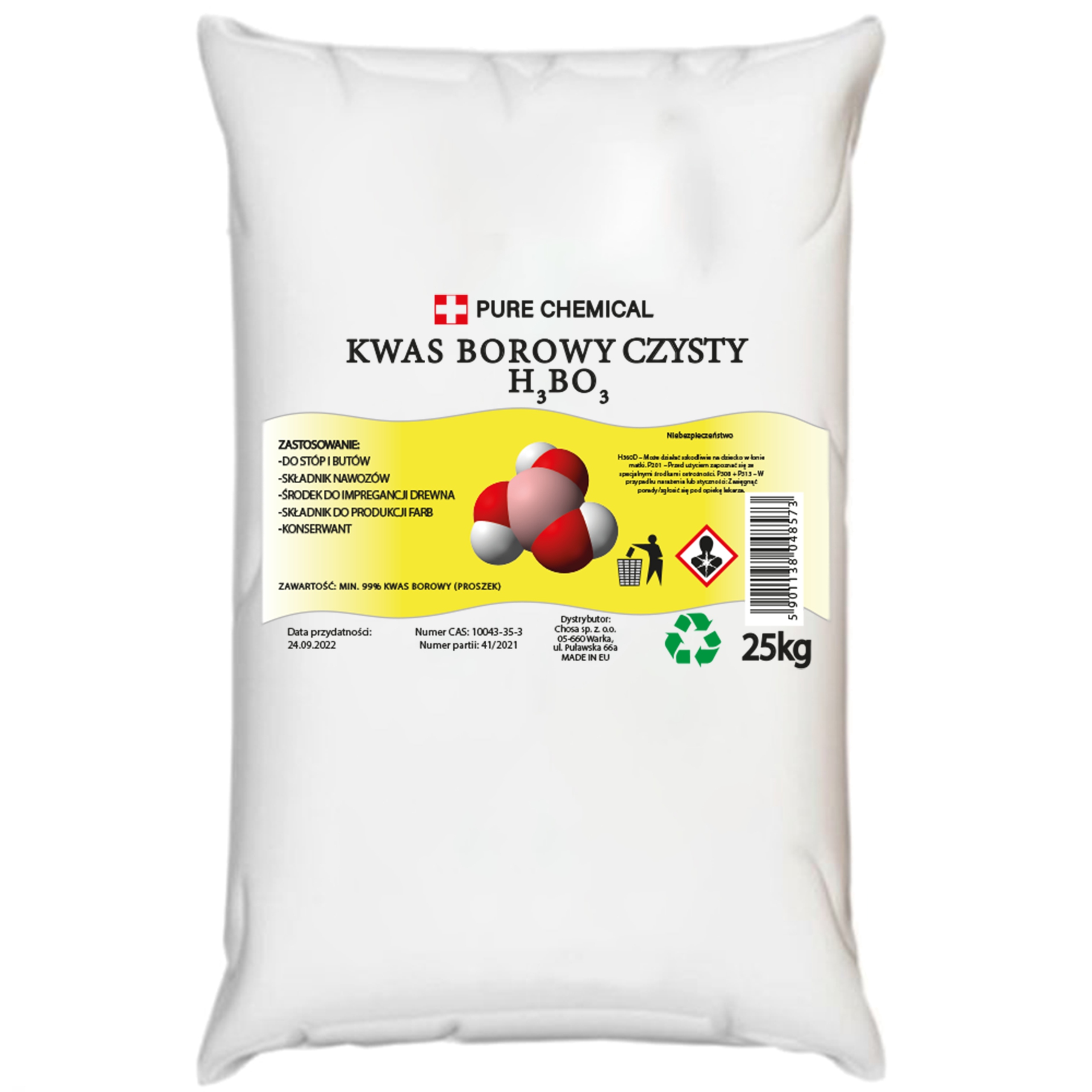 

Czysty Kwas Borowy Borny W Proszku 25kg
