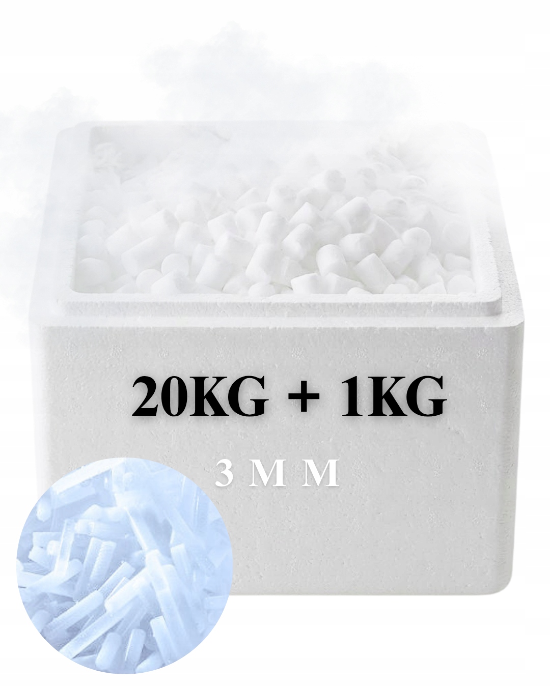 Suchy Lód Do Restauracji 3 MM, 20 Kg 1kg Za Darmo Thermobox
