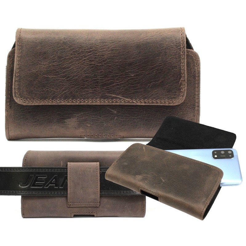 Etui do paska Prawdziwa Skóra na telefon do 6,7' Case Pokrowiec Obudowa