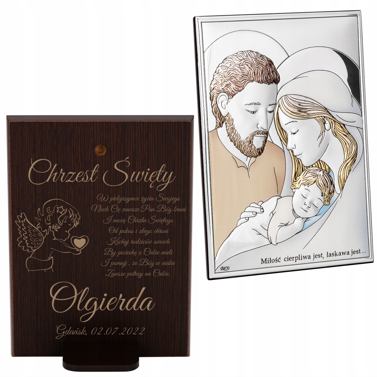 Obrázek Stříbrný dárek na křtiny Gravírování Bonus