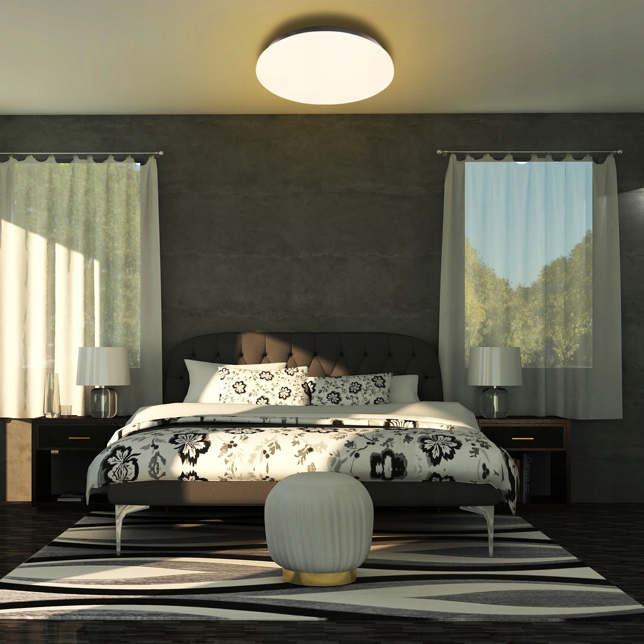 Plafon LED 12W oprawa LAMPA panel CZUJNIK RUCHU MIKRO Zasilanie sieciowe