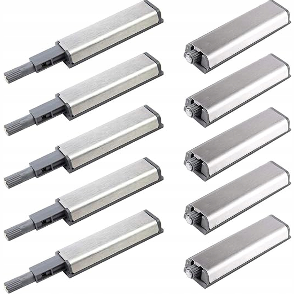 10X ODBOJNIK MEBLOWY PUSH TO OPEN Z GUMKĄ TIP ON METALOWY