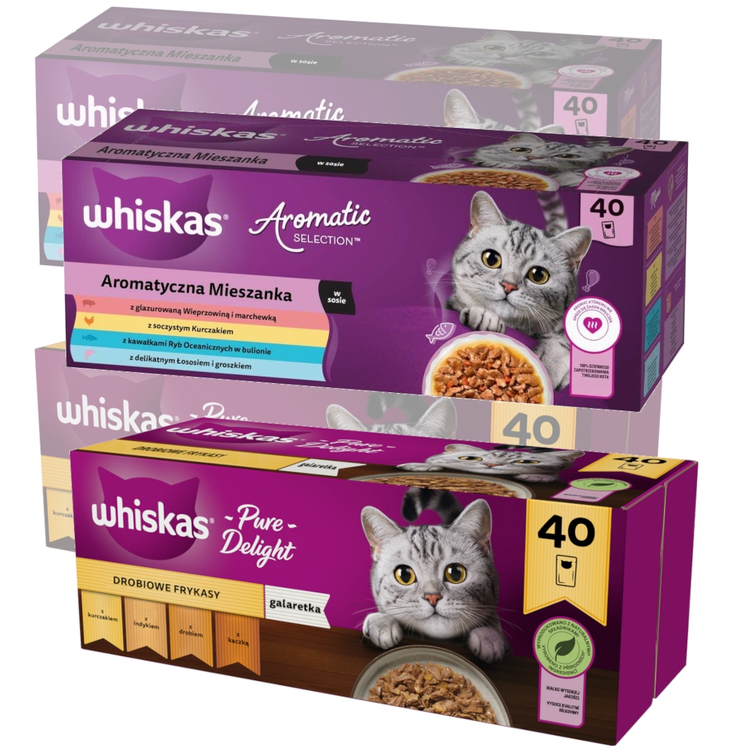 Whiskas Adult 160x85g Karma Dla Kota Aromatyczna Mieszanka+Drobiowe Frykasy