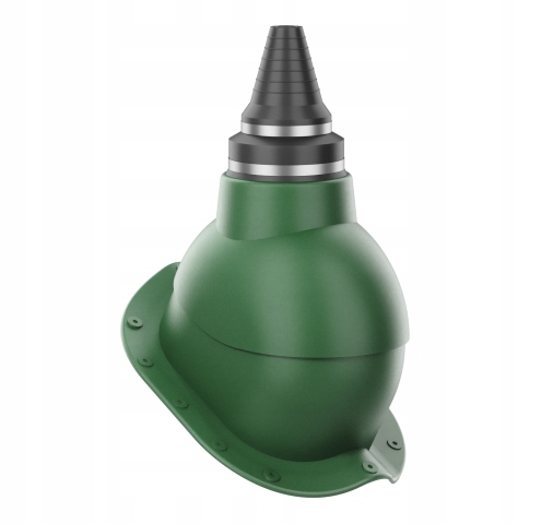 Anténní přechod, těsný přechod na plechovou střešní krytinu Zelený 6020