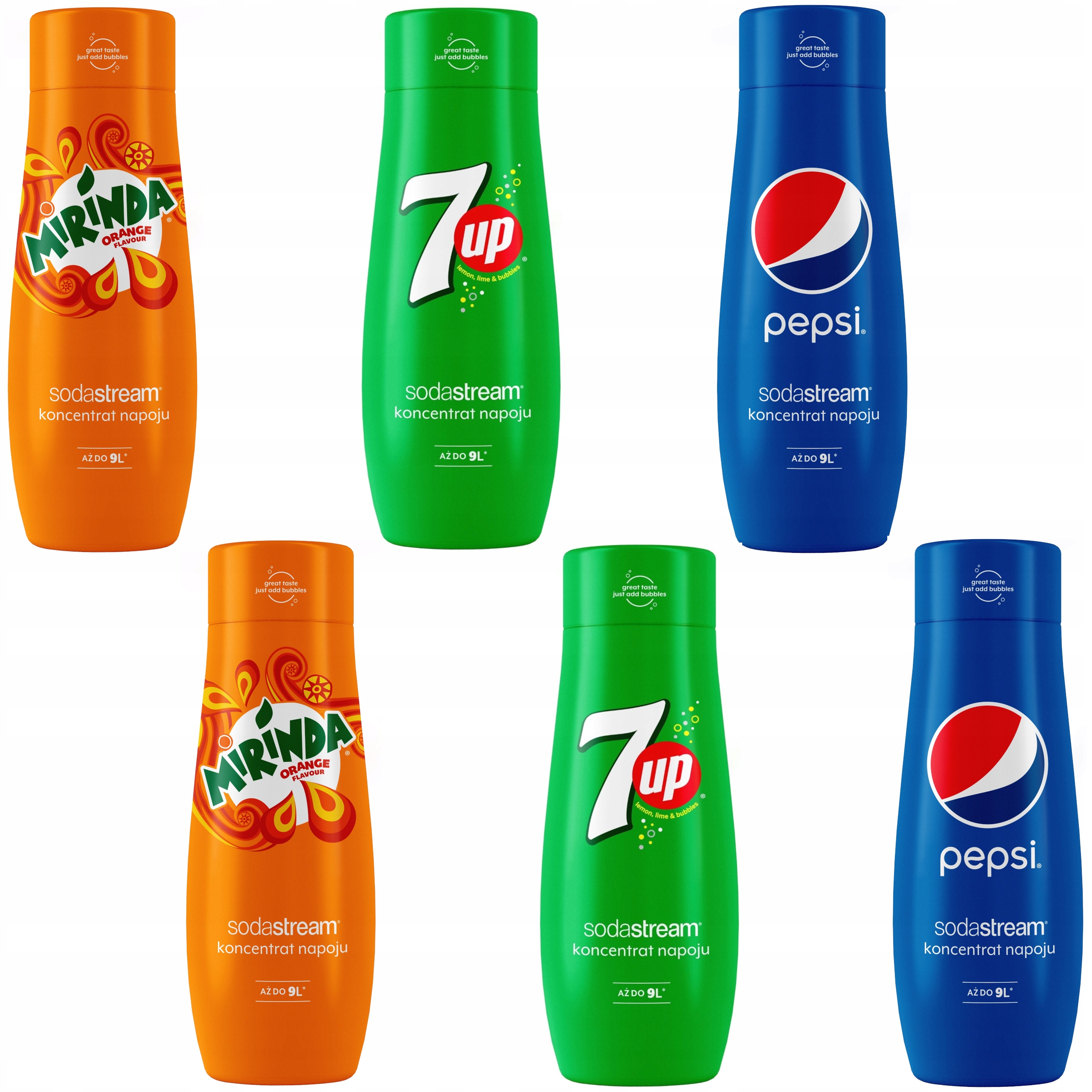 SODASTREAM Koncentrat 2xPEPSI 2xMIRINDA 2x7UP
