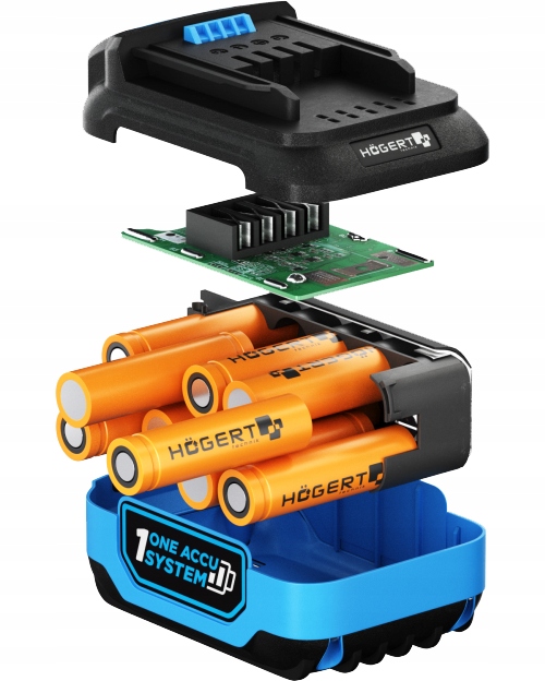 Li-Ion baterie 6Ah, OneAccuSystem, 18V, řada Hoegert Technik OneAccuSystem