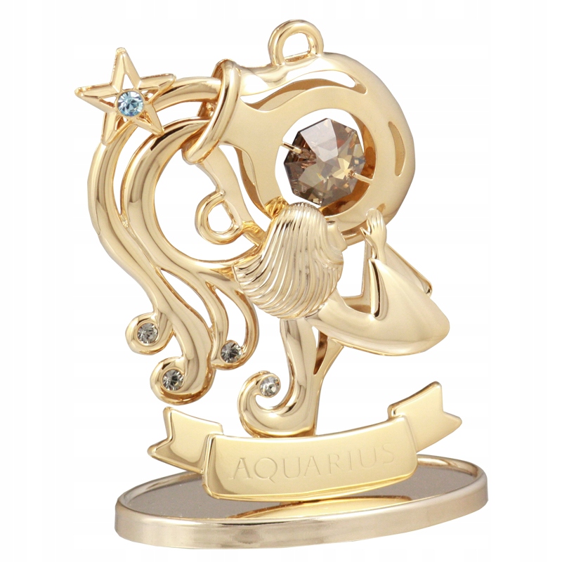 

Figurka złota znak zodiaku Wodnik Swarovski