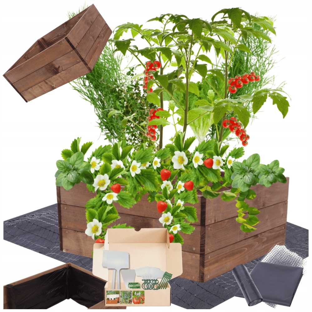 Vyvýšený záhon impregnace zeleninová zahrada truhla pařeniště květináč 27x60x60