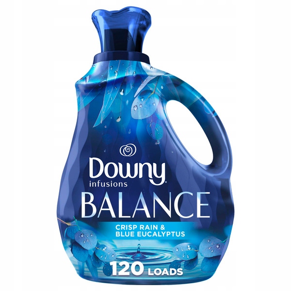 Levně tekutá aviváž 120 Máchání Downy Crisp Rain & Blue Eucalyptus 2,4l