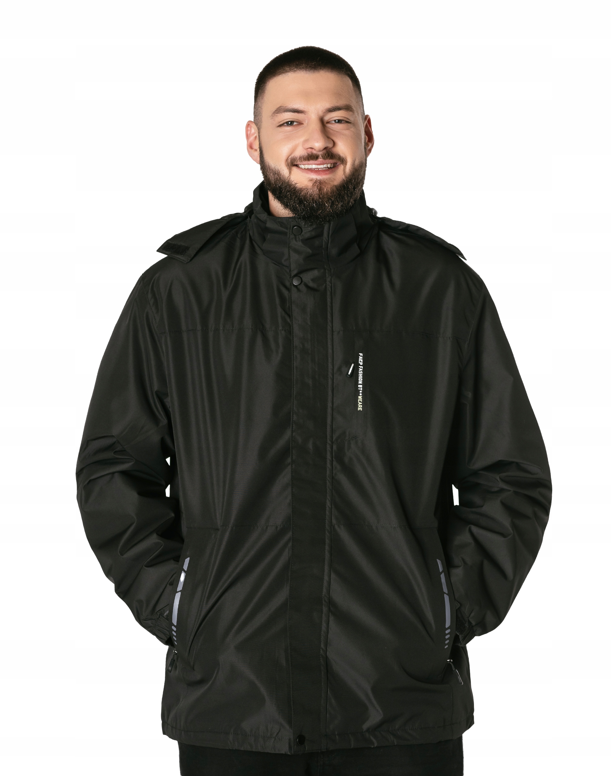 Velká pánská přechodová bunda mírně zateplená s kapucí Polar 2165A-1 4XL