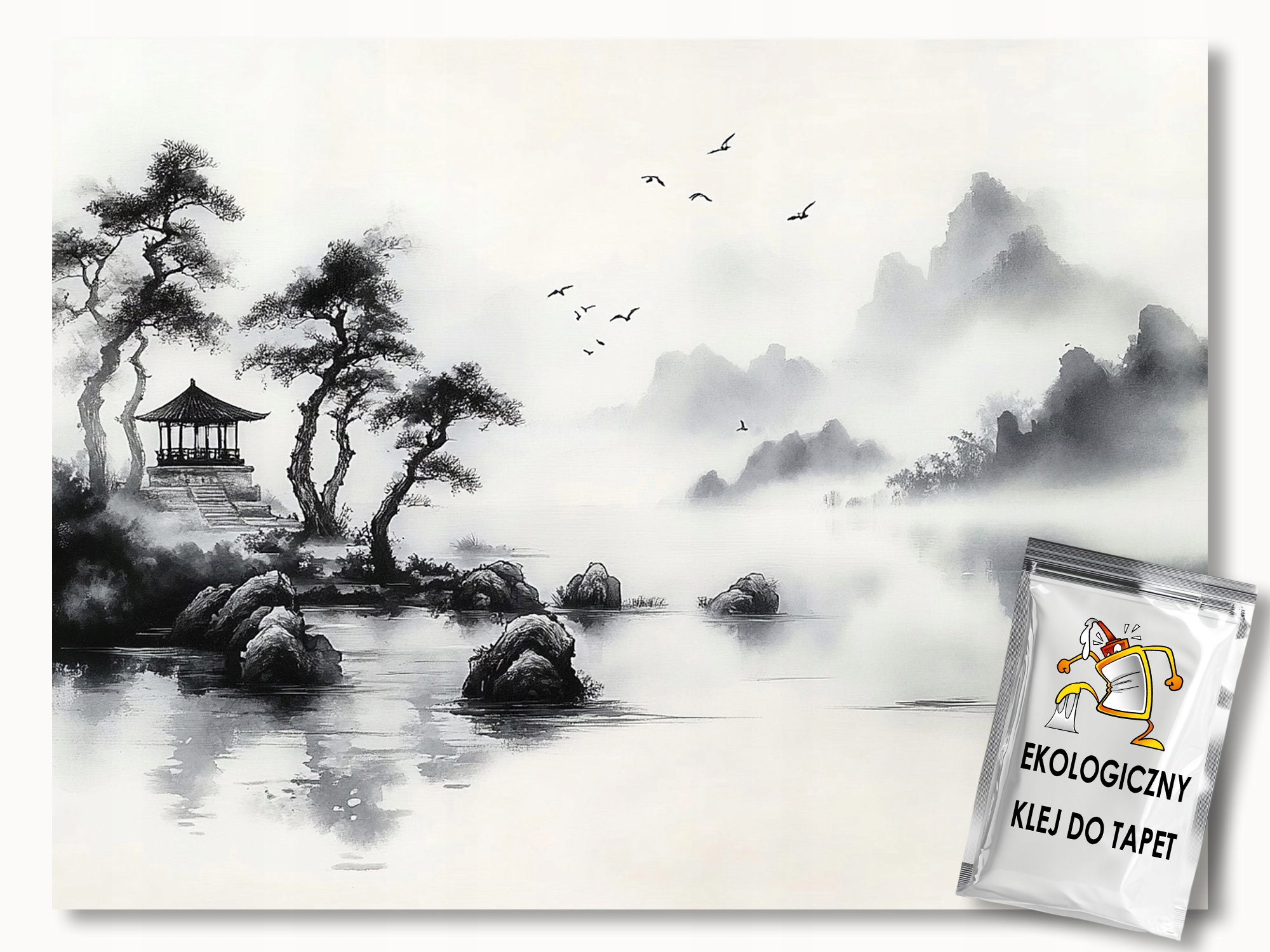 Fototapeta Flizelina Krajina Čína Asie Hory Pagoda Jezero 350x270 155g